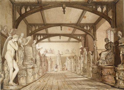 The Sculpture Gallery ve zkušebních školách, Oxford, 1813 od William Westall