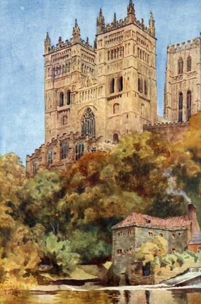 Durham, západní věže (barevné lito) od William Wiehe Collins