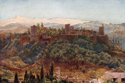 Granada, Alhambra (barva litho) od William Wiehe Collins