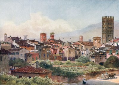 Lucca. Z městských hradeb (barva lito) od William Wiehe Collins