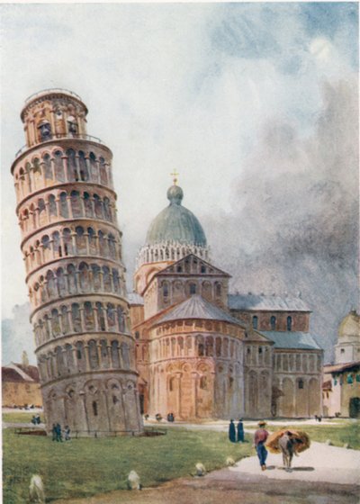 Pisa. Campanile a Duomo (barevné lito) od William Wiehe Collins