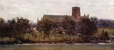 St. Albans z hradeb starého Verulamu (barva lito) od William Wiehe Collins