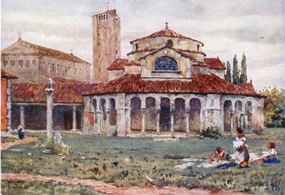 Torcello. Sta Fosca a katedrála (barva litho) od William Wiehe Collins