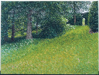 Zahrada, šedý den, 2003 (olej na plátně) od William Wilkins