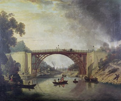 Litinový most poblíž Coalbrookdale, kolem roku 1780 od William Williams