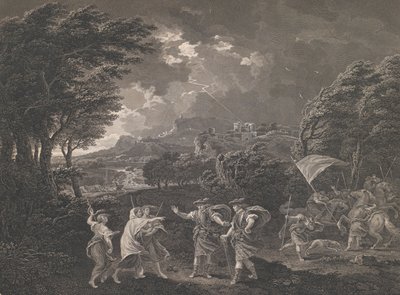 Macbeth a čarodějnice Shakespeare, Macbeth, dějství 1, scéna 1, 1770. od William Woollett