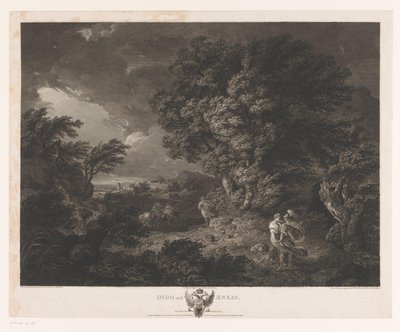 Bouřlivá krajina s Dido a Aeneem Dido a Aeneas (titul na objektu) od William Woollett