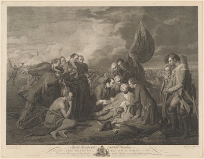 Smrt generála Wolfa od William Woollett after Benjamin West