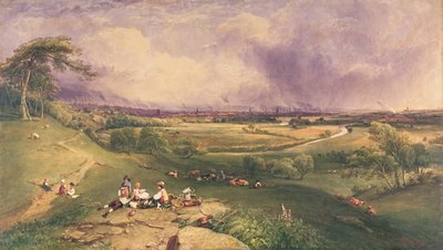 Manchester from the Cliff, Higher Broughton (akvarel na papíře) od William Wyld
