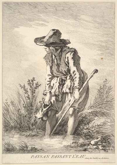 Peasant Crossing Water, 1786. od William Wynne Ryland