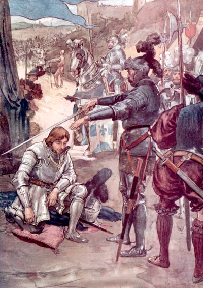 Král František I. a Chevalier Bayard od William after Rainey