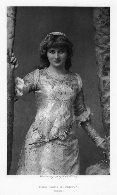 Mary Anderson, americká herečka, c1895 od William and Daniel Downey
