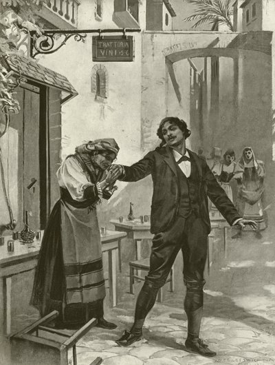 Cavalleria Rusticana, scéna XI (rytina) od William de Leftwich Dodge