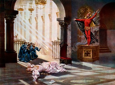 Faust, dějství IV scéna v od William de Leftwich Dodge