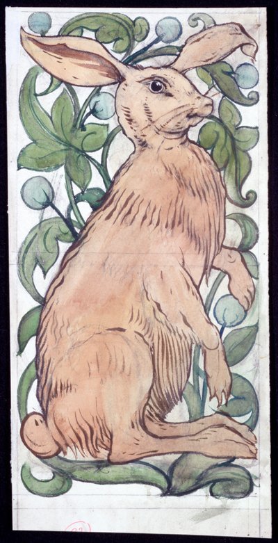 "Zajíc", c1859-1917 od William de Morgan