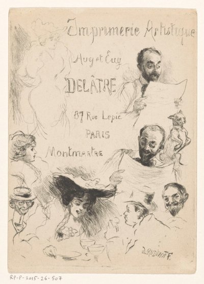 Vizitka tiskárny Eugène Delâtre v Paříži od Willibald Wolf Rudinoff