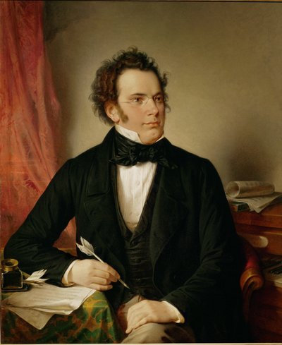 Franz Schubert ... (olej na plátně) od Willibrord Joseph Mahler or Maehler