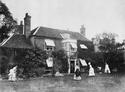 Kroket na trávníku v Elm Lodge, Streatley, c.1870 od Willoughby Wallace Hooper
