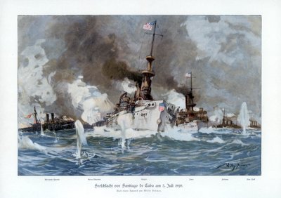 Bitva u Santiaga de Cuba, 3. července 1898 1900. od Willy Stöwer