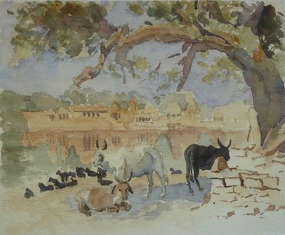 435A Jaisalmer - Train Sagar (náčrt) od Wilson Clive
