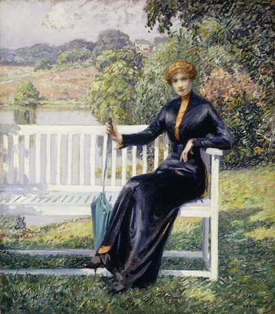 Lois v zahradě od Wilson Henry Irvine