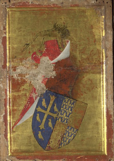 Erb Richarda II. Anglie Vnější panel Wiltonova diptychu, mezi 1395 a 1399 od Wilton Master