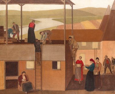 Design for Wall Decoration, c.1918 (olej na plátně) od Winifred Knights