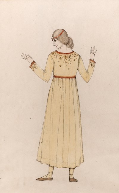 Autoportrét (pero a inkoust s mytím na papíře) od Winifred Knights
