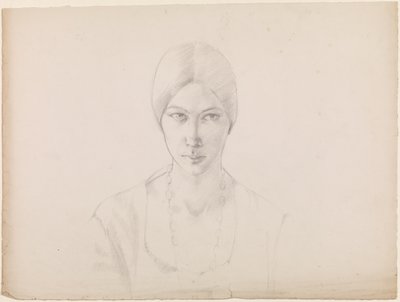 Autoportrét (tužka na papíře) od Winifred Knights