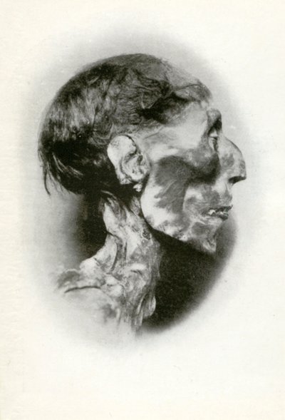 Hlava mumie Ramesese II., staroegyptského faraona z 19. dynastie, c1212 př.nl 1926. od Winifred Mabel Brunton