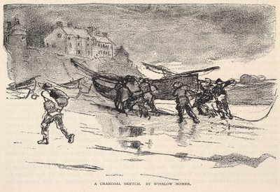 Uhlový náčrtek z časopisu The Century Magazine, listopad 1883 od Winslow Homer