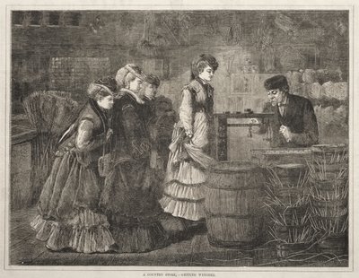 Venkovský obchod, vážení zboží od Winslow Homer