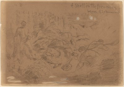 Shell in the Trenches before Richmond [recto], 1862. od Winslow Homer