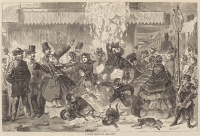 Sněhová klouzačka ve městě, publikoval 1860. od Winslow Homer