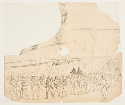 Pěší kolona na pochodu od Winslow Homer