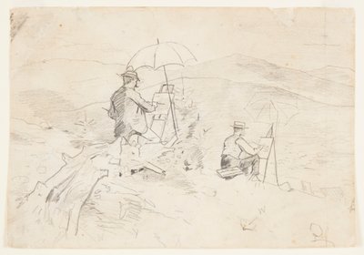 Umělci skicování v Bílých horách od Winslow Homer