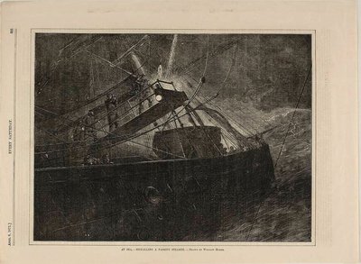 Na moři — Signalizace projíždějícího parníku od Winslow Homer