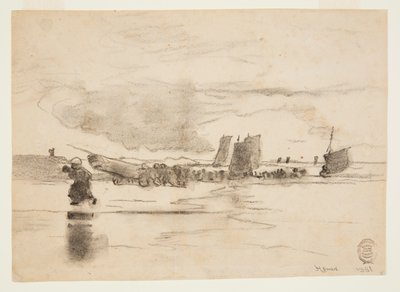 Pláž při odlivu, Cullercoats, Anglie od Winslow Homer