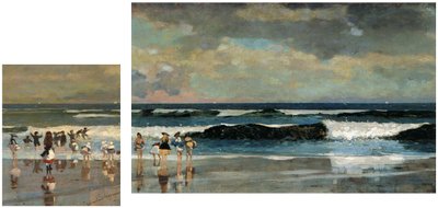 Plážová scéna  amp; Na pláži od Winslow Homer