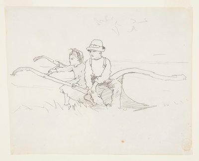 Chlapec a dívka na pluhu od Winslow Homer