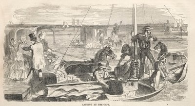 Náčrtky táborových setkání: Přistání na mysu, 1858. od Winslow Homer