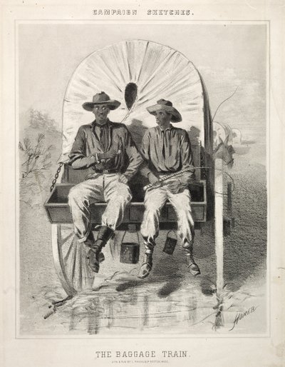 Náčrtky kampaně: Vlak zavazadel, 1863. od Winslow Homer