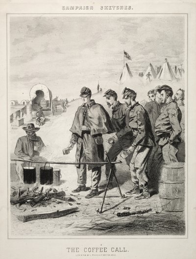 Náčrtky kampaně: The Coffee Call, 1863. od Winslow Homer