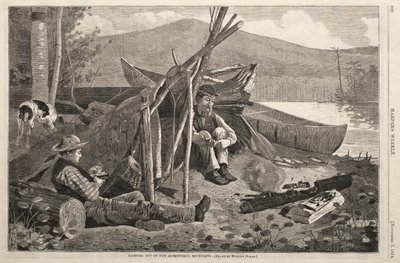 Kempování v horách Adirondack, 1874. od Winslow Homer
