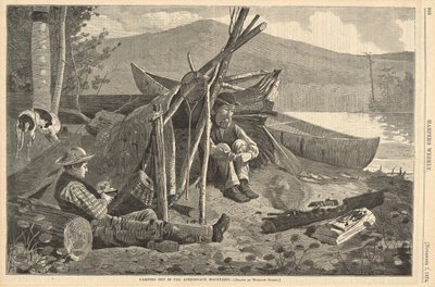 Kempování v horách Adirondack, od Harper od Winslow Homer