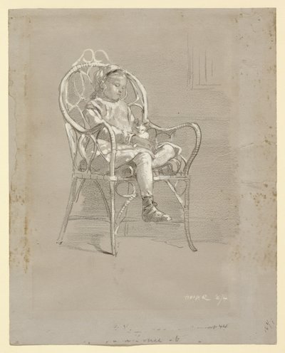 Dítě sedící v proutěném křesle od Winslow Homer