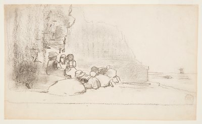 Děti si hrají u moře, Cullercoats, Anglie od Winslow Homer