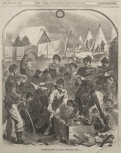 Vánoční balíčky v táboře – Vánoce 1861 od Winslow Homer