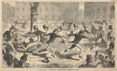 Třídní den na Harvardově univerzitě v Cambridge, Mass., z Ballouova obrazového časopisu Drawing-Room Companion, 3. července 1858. od Winslow Homer
