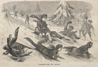 Coasting Out of Doors, 1857. od Winslow Homer